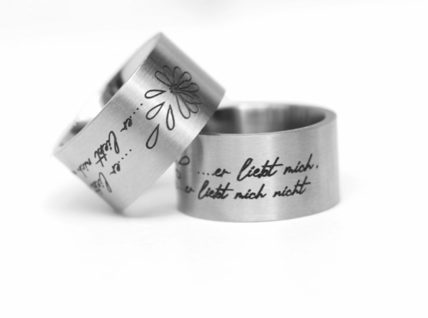 Anello timbro È amore - Non è amore - immagine 3